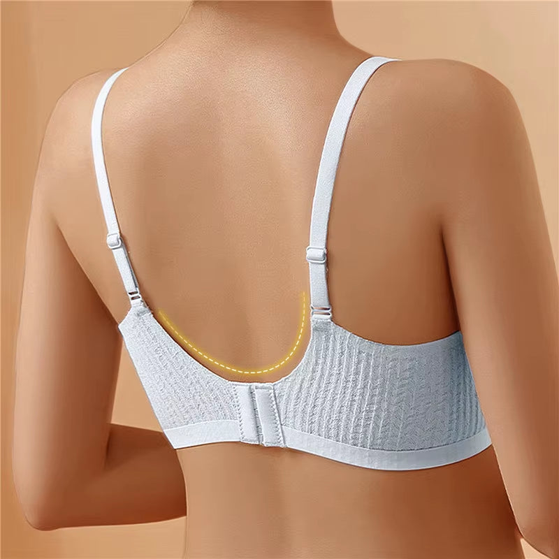 Sexy One-Piece Bra Women No Steel Ring Breathable Large Size Underwear Gather Push up Simple Lingerie Seamless Bralette 2023 New