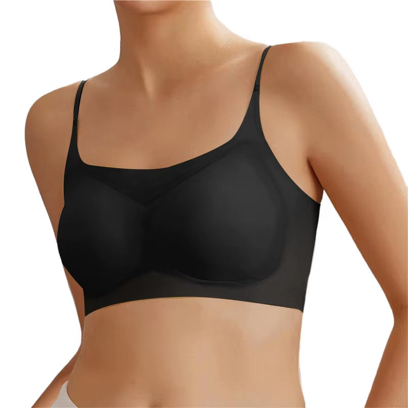 Sexy One-Piece Bra Women No Steel Ring Breathable Large Size Underwear Gather Push up Simple Lingerie Seamless Bralette 2023 New