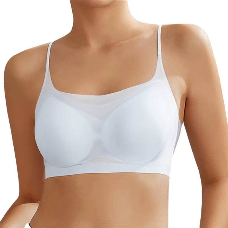 Sexy One-Piece Bra Women No Steel Ring Breathable Large Size Underwear Gather Push up Simple Lingerie Seamless Bralette 2023 New
