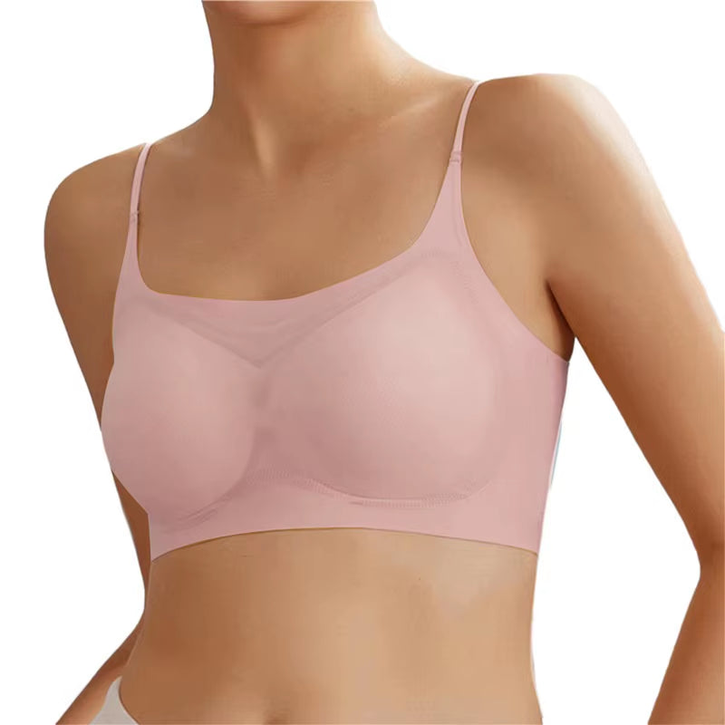 Sexy One-Piece Bra Women No Steel Ring Breathable Large Size Underwear Gather Push up Simple Lingerie Seamless Bralette 2023 New