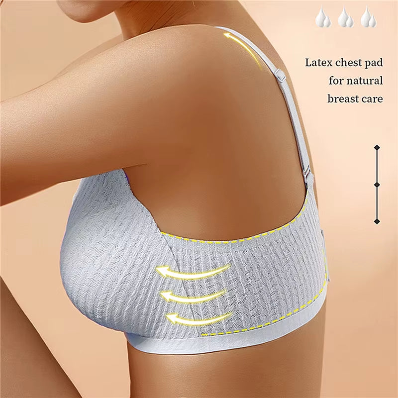 Sexy One-Piece Bra Women No Steel Ring Breathable Large Size Underwear Gather Push up Simple Lingerie Seamless Bralette 2023 New