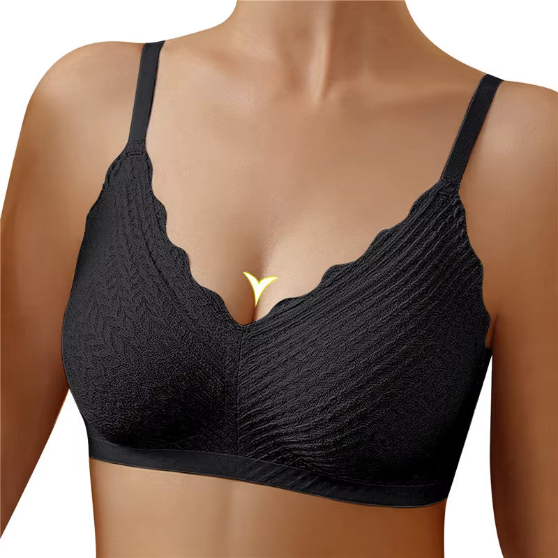 Sexy One-Piece Bra Women No Steel Ring Breathable Large Size Underwear Gather Push up Simple Lingerie Seamless Bralette 2023 New