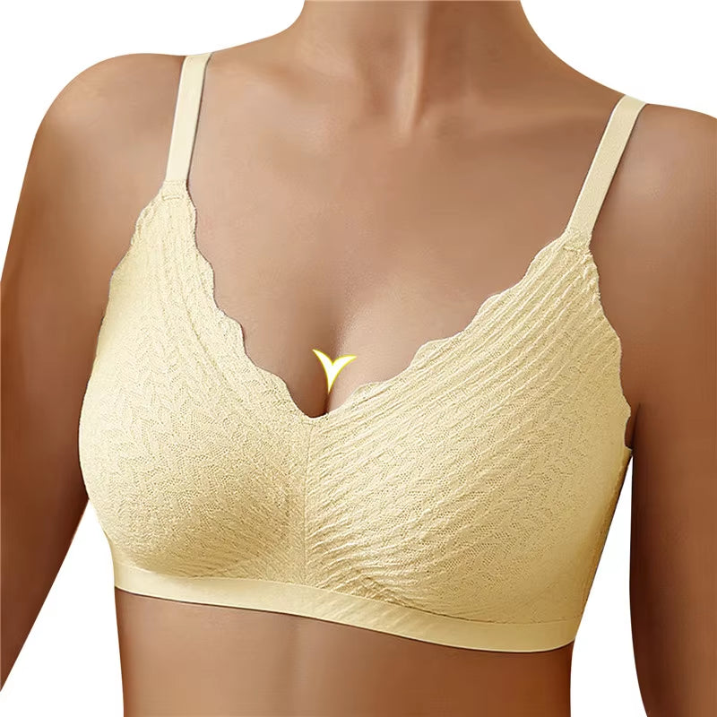 Sexy One-Piece Bra Women No Steel Ring Breathable Large Size Underwear Gather Push up Simple Lingerie Seamless Bralette 2023 New