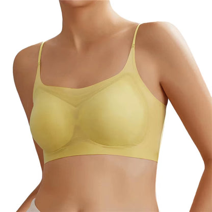 Sexy One-Piece Bra Women No Steel Ring Breathable Large Size Underwear Gather Push up Simple Lingerie Seamless Bralette 2023 New