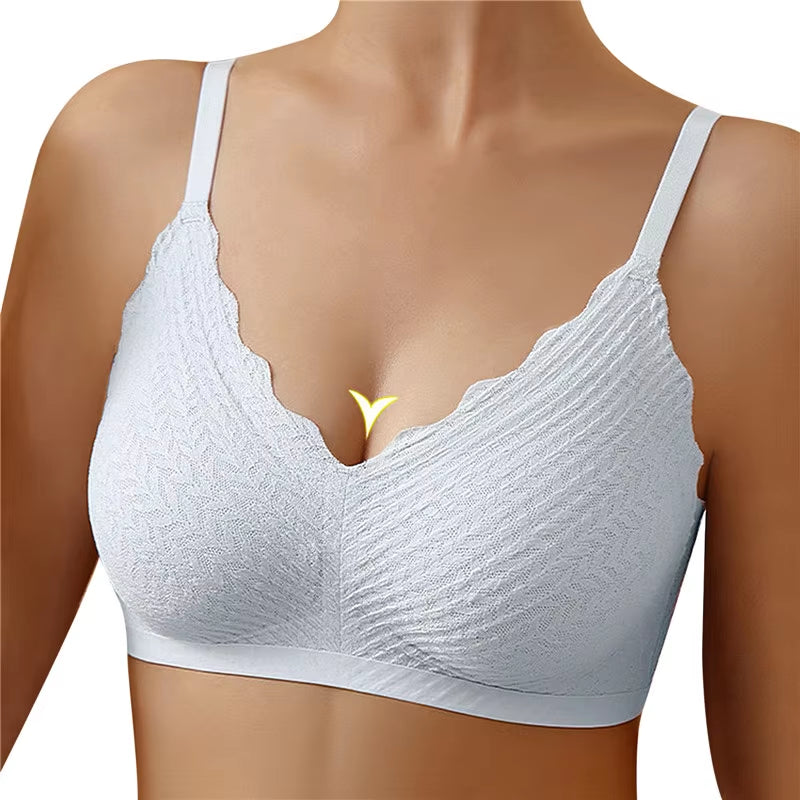 Sexy One-Piece Bra Women No Steel Ring Breathable Large Size Underwear Gather Push up Simple Lingerie Seamless Bralette 2023 New